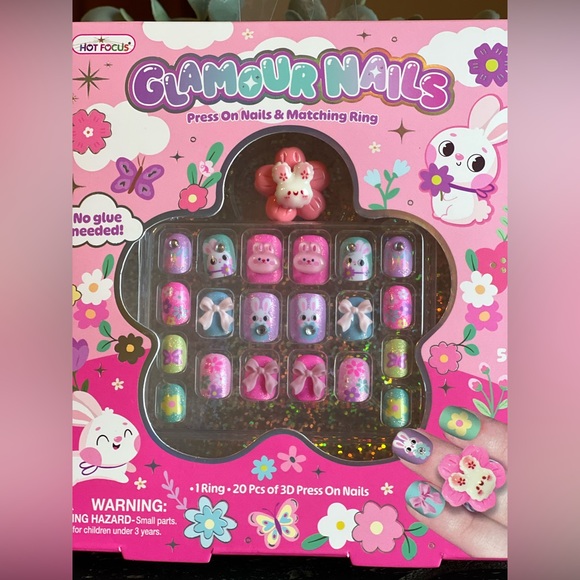 Other - Press On Nails & Matching Ring Set